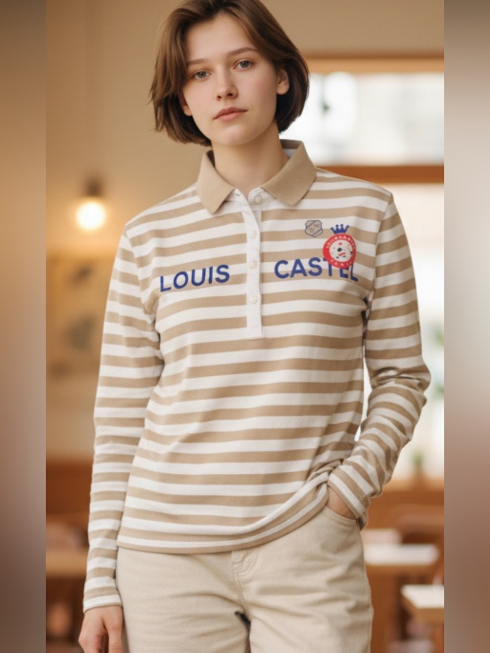Louis Castel L/S women’s polo size M - Picture 1 of 13